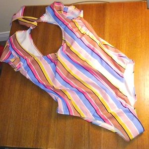 Stripped swimming suit